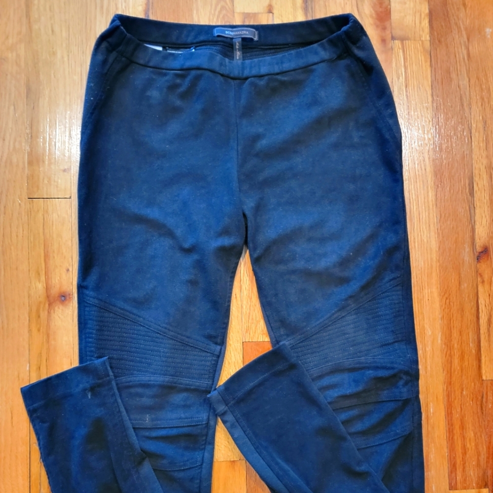 BCBG Faux Suede Moto Leggings